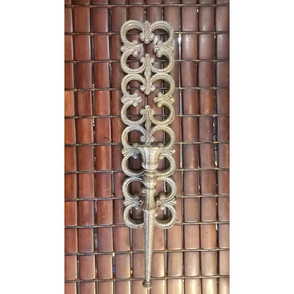 Ornate Gothic Wall Sconce Candle Holder Vintage 1967 DART #4027 18"x4"x2.5" - Picture 2 of 6